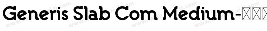 Generis Slab Com Medium字体转换